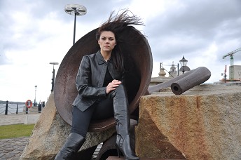 Girl-in-leather-boots-and-leather-jacket