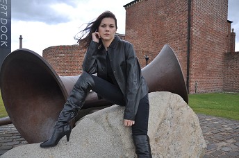 Girl-in-leather-boots-and-leather-jacket