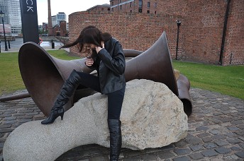 Girl-in-leather-boots-and-leather-jacket