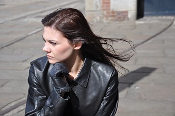Hannah in leather gloves and boots girl 14