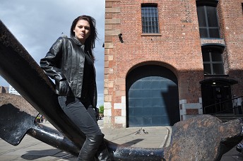 Hannah in leather gloves and boots girl 22