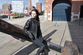 Hannah in leather gloves and boots girl 23