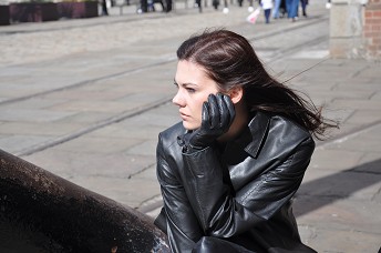Hannah in leather gloves and boots girl 7