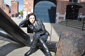 Hannah in leather gloves and boots girl 8