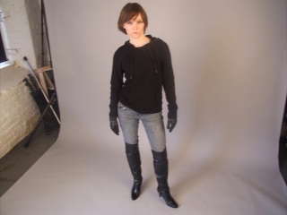 girls in leather gloves leather boots leather jacket