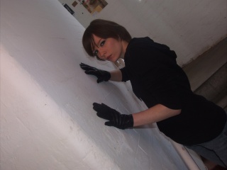 girls in leather gloves leather boots leather jacket