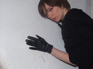 girls in leather gloves leather boots leather jacket