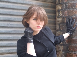 girls in leather gloves leather boots leather jacket