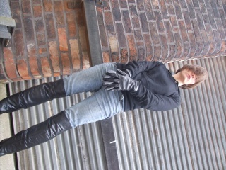 girls in leather gloves leather boots leather jacket