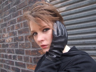 girls in leather gloves leather boots leather jacket