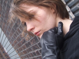 girls in leather gloves leather boots leather jacket