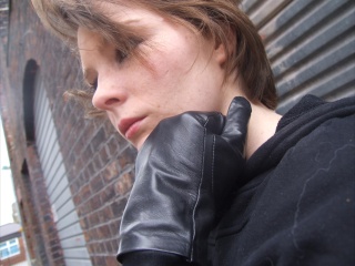 girls in leather gloves leather boots leather jacket