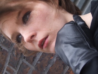 girls in leather gloves leather boots leather jacket