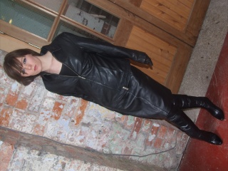 girls in leather gloves leather boots leather jacket