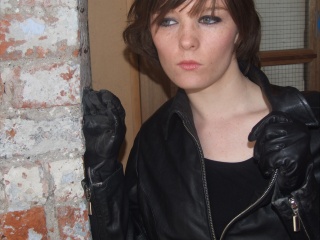 girls in leather gloves leather boots leather jacket