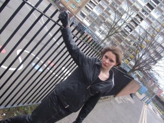 girls in leather gloves leather boots leather jacket