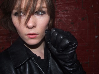 girls in leather gloves leather boots leather jacket