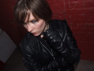 girls in leather gloves leather boots leather jacket