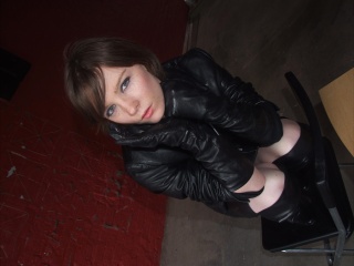 girls in leather gloves leather boots leather jacket