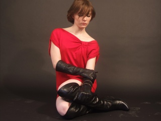 girls in leather gloves leather boots leather jacket