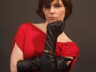 girls in leather gloves leather boots leather jacket