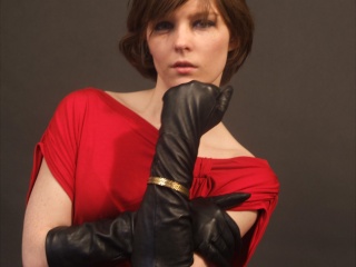 girls in leather gloves leather boots leather jacket