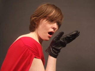 girls in leather gloves leather boots leather jacket