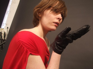 girls in leather gloves leather boots leather jacket