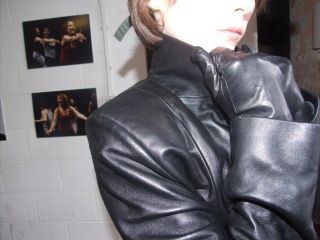 girls in leather gloves leather boots leather jacket