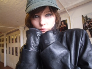 girls in leather gloves leather boots leather jacket