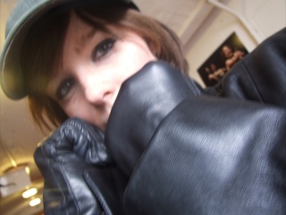 girls in leather gloves leather boots leather jacket