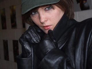 girls in leather gloves leather boots leather jacket