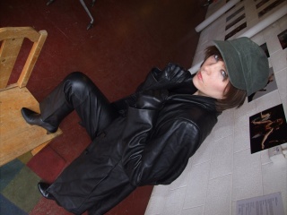 girls in leather gloves leather boots leather jacket