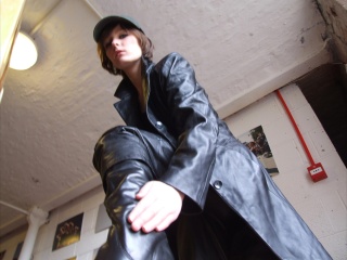 girls in leather gloves leather boots leather jacket