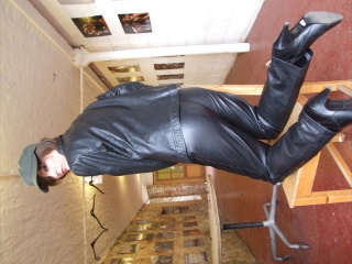 girls in leather gloves leather boots leather jacket