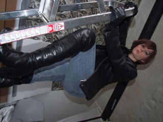 girls in leather gloves leather boots leather jacket