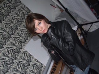 girls in leather gloves leather boots leather jacket