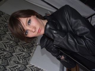 girls in leather gloves leather boots leather jacket