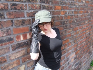girls in leather gloves leather boots leather jacket