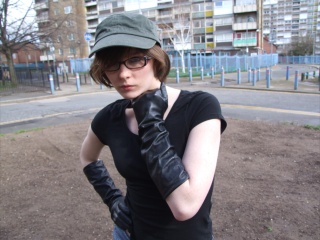 girls in leather gloves leather boots leather jacket