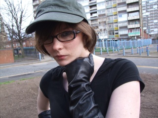 girls in leather gloves leather boots leather jacket