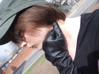 girls in leather gloves leather boots leather jacket